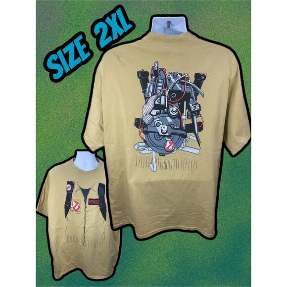 Ghostbusters Egon Spengler T-Shirt 2XL Double-Sided Energy Pack Graphic Tee - Picture 1 of 11